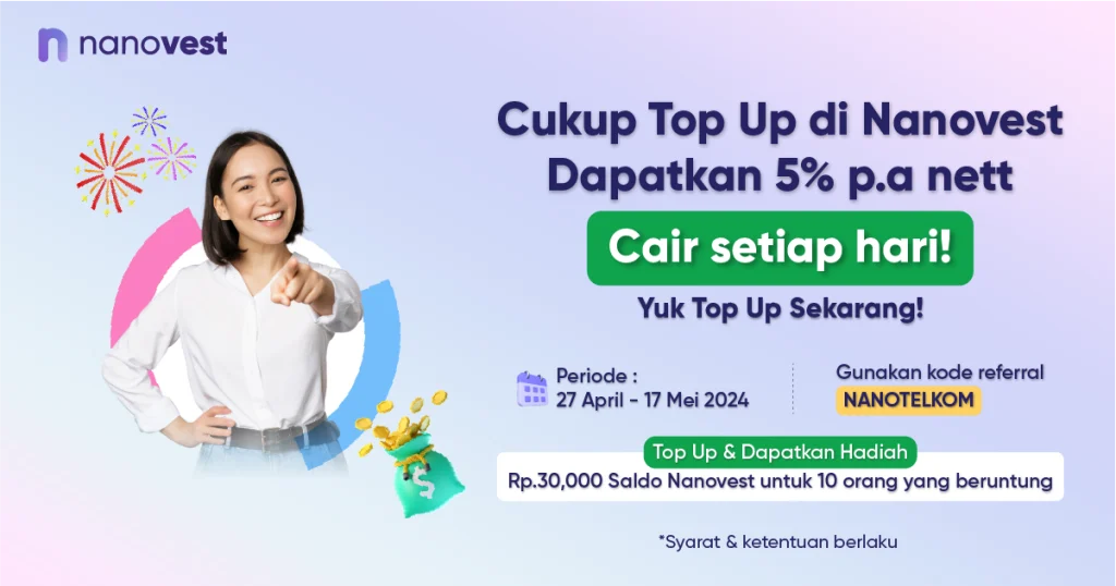 Top Up at Nanovest and Get a Net 5% p.a. Return growth top up