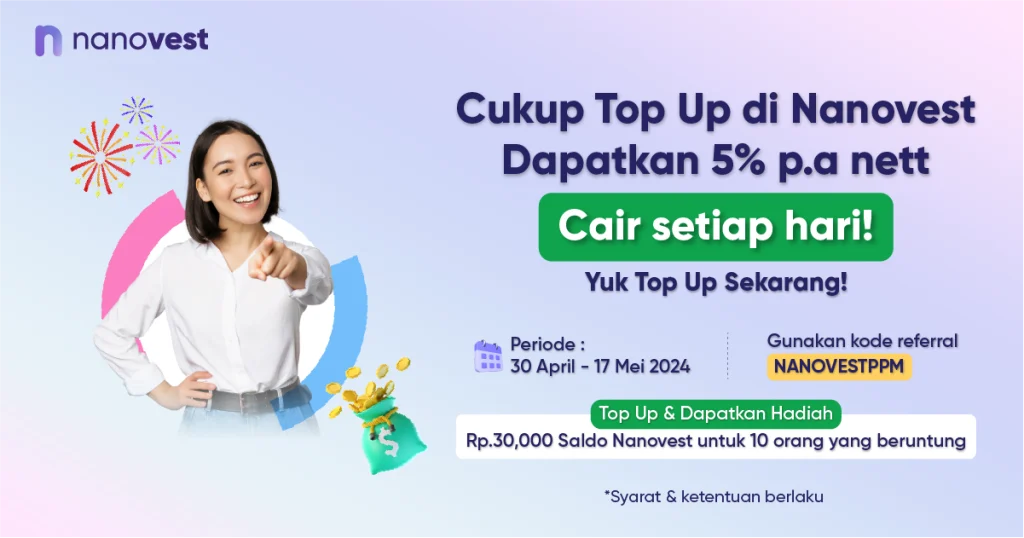 Top Up at Nanovest and Get a Net 5% p.a. Return growth top up PPM