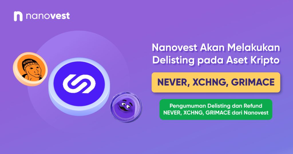 Pengumuman Penghapusan (Delisting) aset Kripto NEVER, XCHNG, GRIMACE