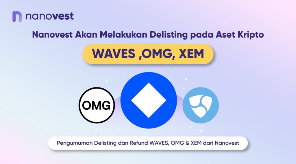 Pengumuman Penghapusan (Delisting) aset Kripto WAVES, OMG & XEM