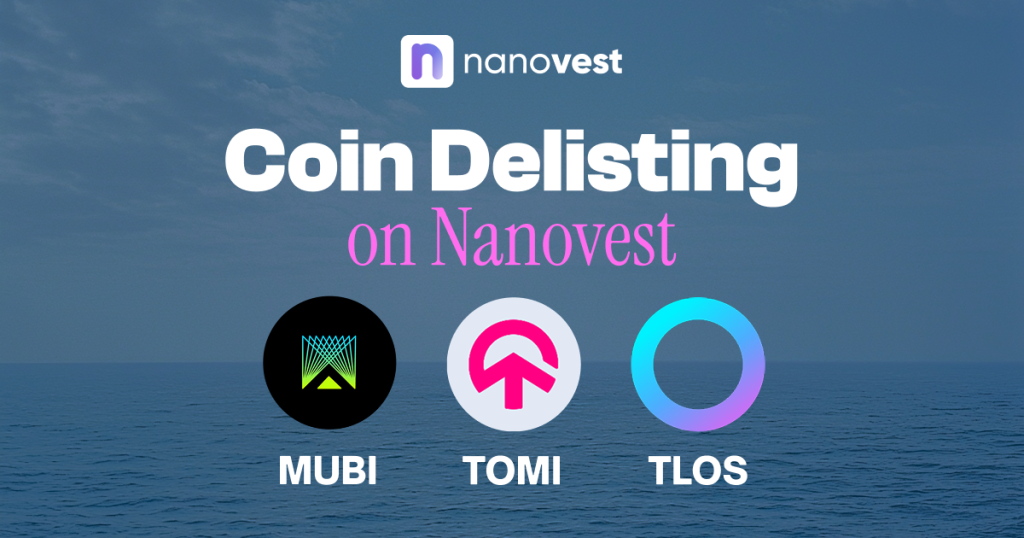 Pengumuman Penghapusan (Delisting) Koin MUBI, TOMI dan TLOS