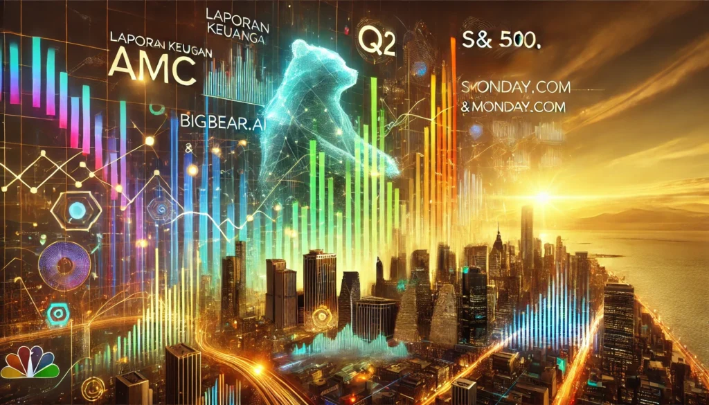 Laporan Keuangan Q2 AMC Untung Besar, BigBear.ai & Monday.com Rugi, S&P 500 Kuat