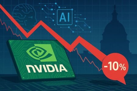 Saham Nvidia Turun 10% Akibat Kekhawatiran Gelembung AI dan Isu Pemerintah AS Soal Industri AI