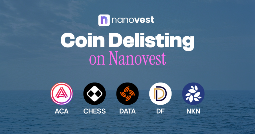 Pengumuman Penghapusan (Delisting) Koin ACA, CHESS, DATA, DF dan NKN