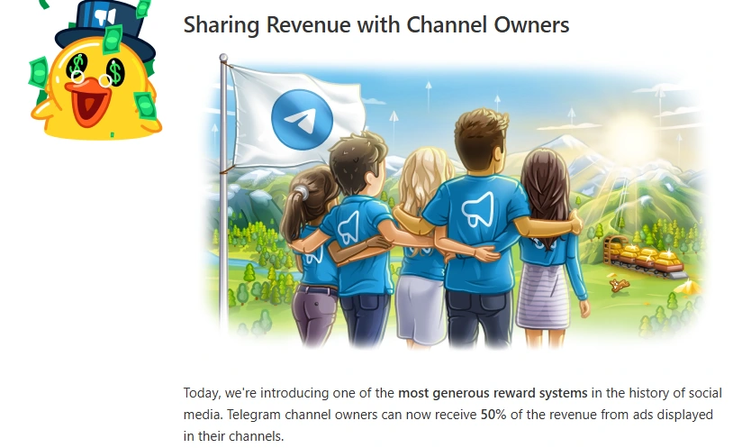 telegram sharing revenue monetization