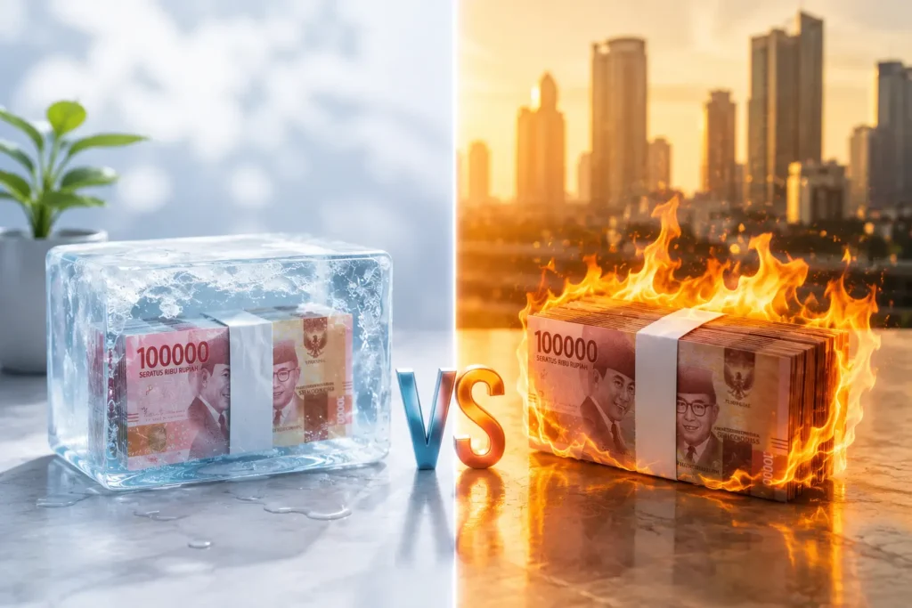 perbedaan uang dingin vs uang panas