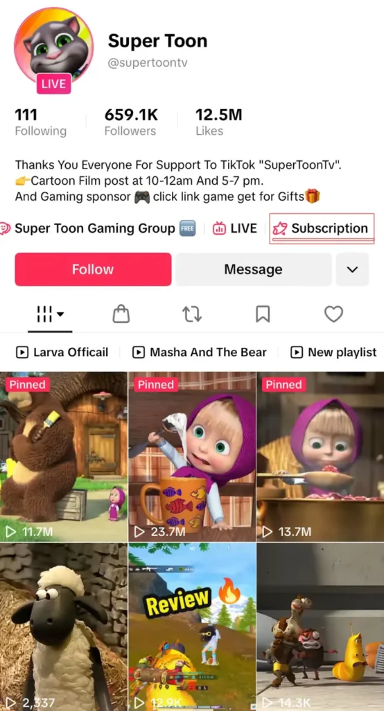 fitur subscription tiktok