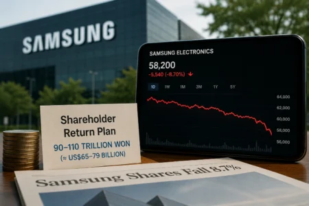 Saham Samsung Anjlok 8,7% Usai Umumkan Imbal Hasil