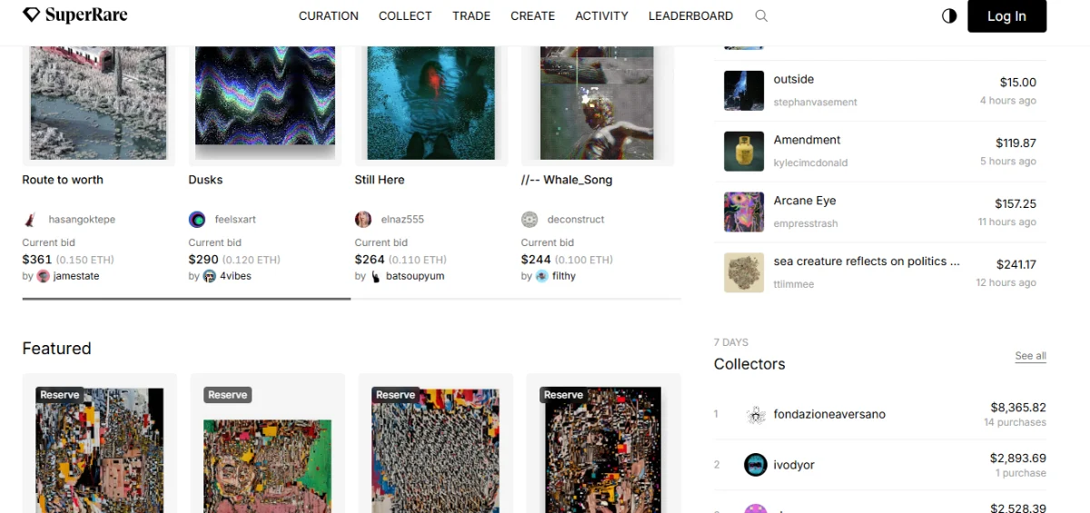 super rare - Blog Nanovest contoh nft marketplace: super rare