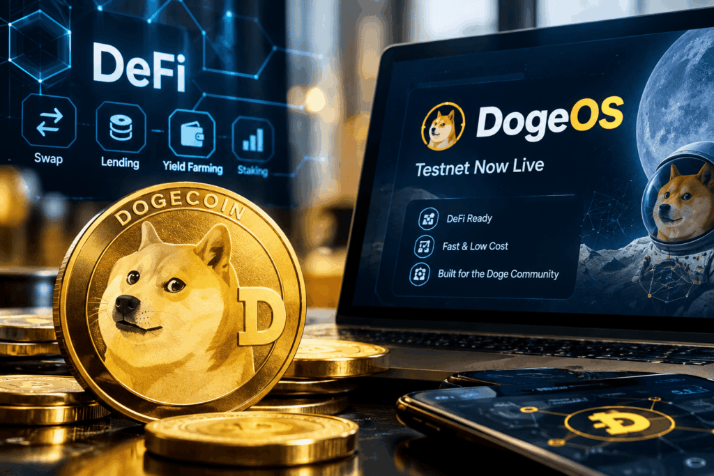 Dogecoin Hadirkan Fitur DeFi Testnet DogeOS Mulai Diuji 1 - Blog Nanovest Arsitektur jaringan testnet DogeOS untuk fitur DeFi Dogecoin.