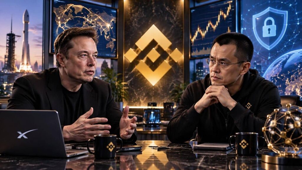 Elon Musk dan CZ Jadi Sorotan Usai Binance Laporkan Dampak Insiden US Miliar - Blog Nanovest Percakapan Elon Musk dan CZ menjadi perhatian publik setelah Binance mengungkap estimasi dampak insiden keamanan yang mencapai sekitar US$6,3 miliar.