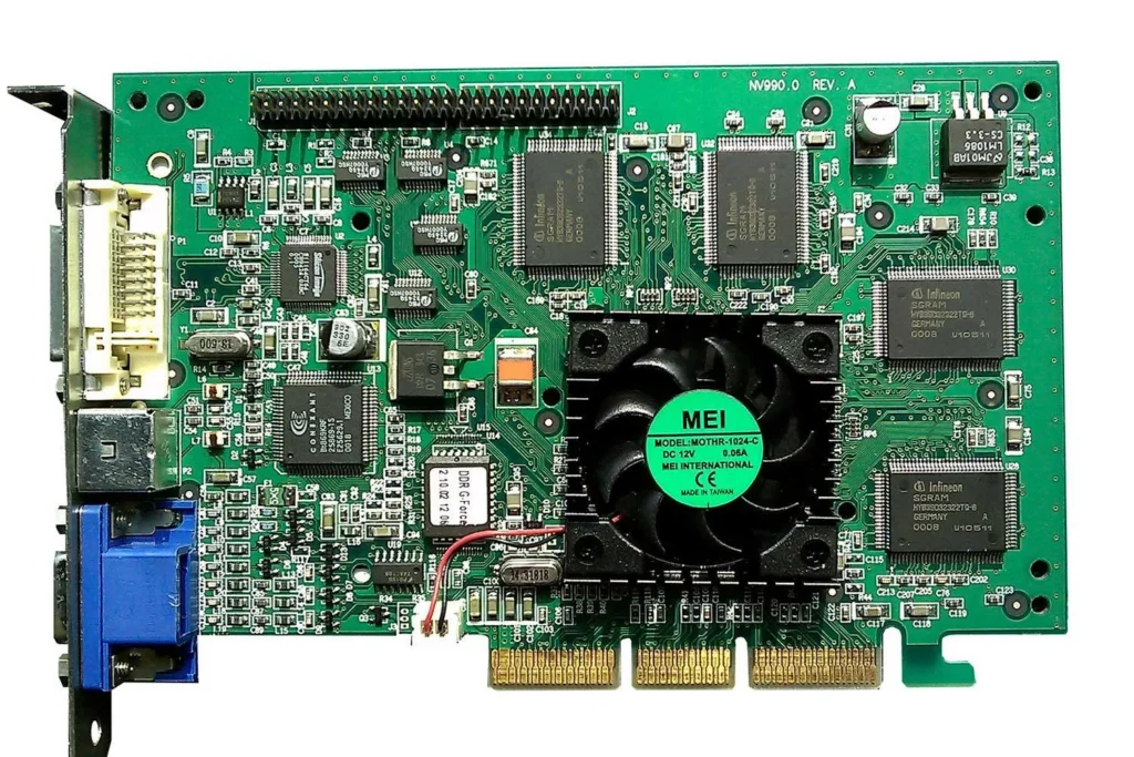 GeForce 256 yang diperkenalkan pada 1999 menjadi salah satu tonggak perkembangan teknologi GPU NVIDIA.