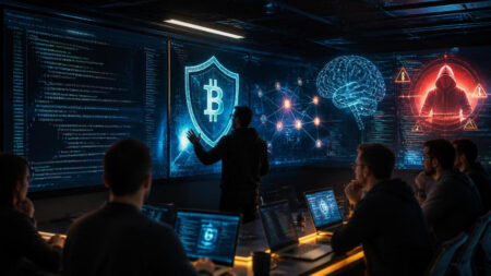 Antisipasi Ancaman Eksploitasi AI, Kebijakan Keamanan Bitcoin Core Dirombak Total Ilustrasi sistem keamanan protokol kode perangkat lunak Bitcoin Core