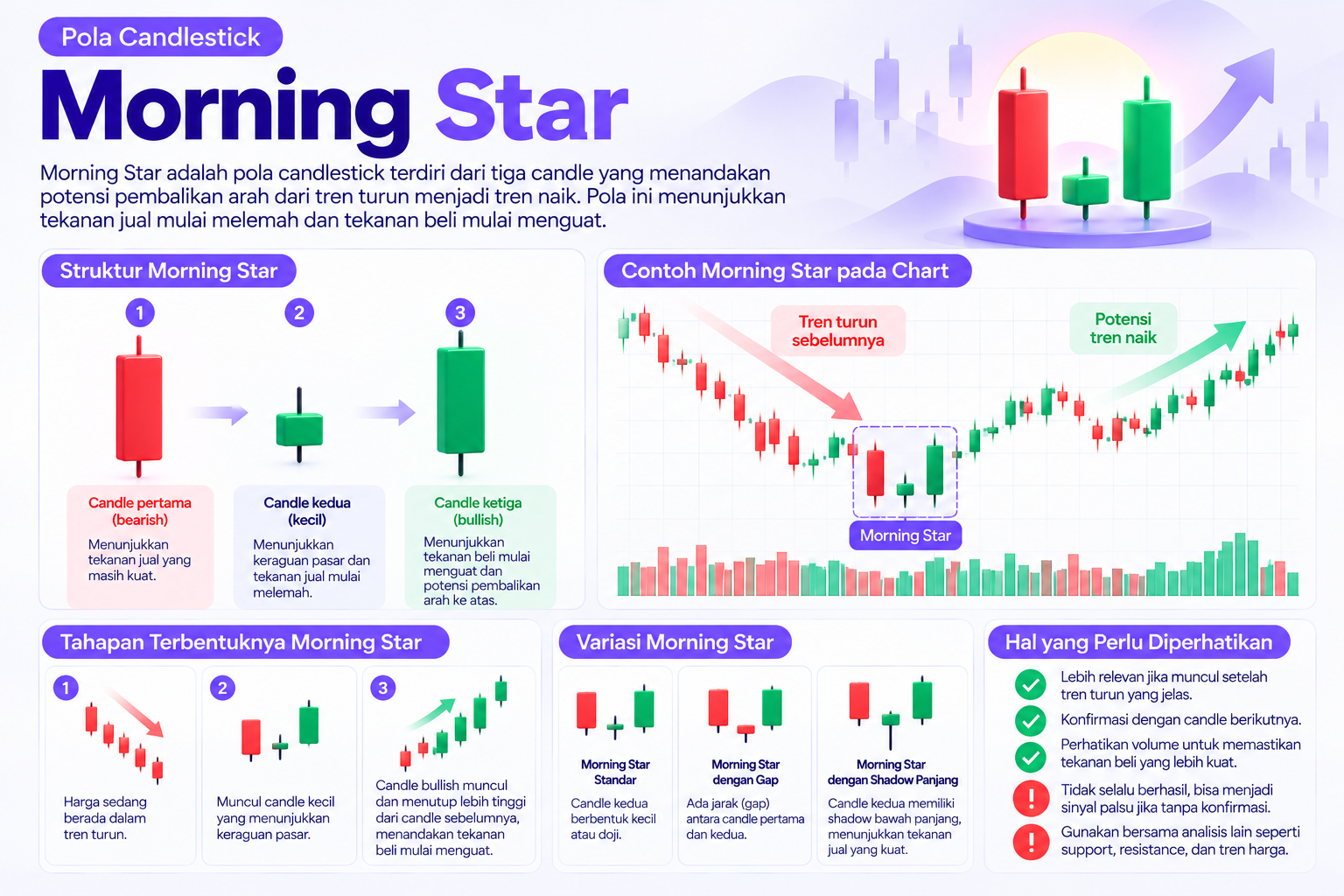 Morning Star Candlestick Infographic - Blog Nanovest