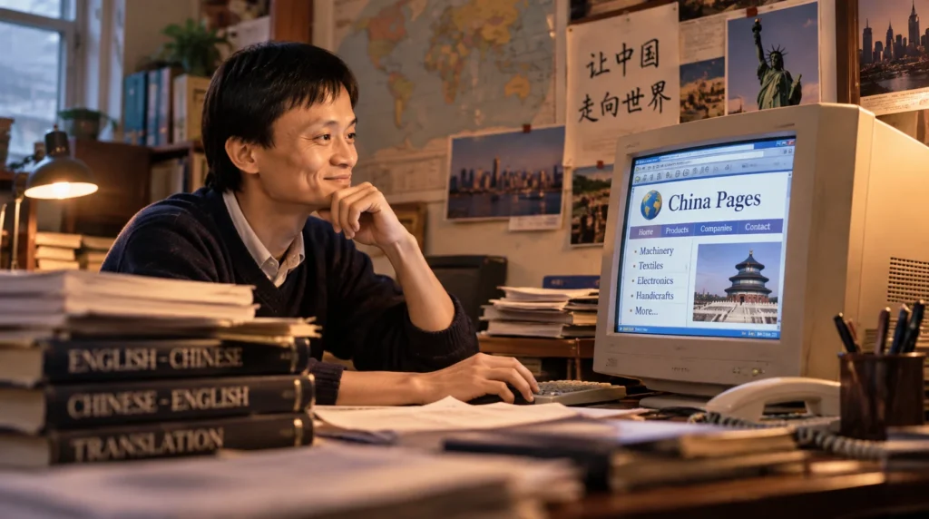 Ilustrasi komputer dan teknologi internet pada 1990-an, ketika Jack Ma mulai mengembangkan bisnis digital melalui China Pages.