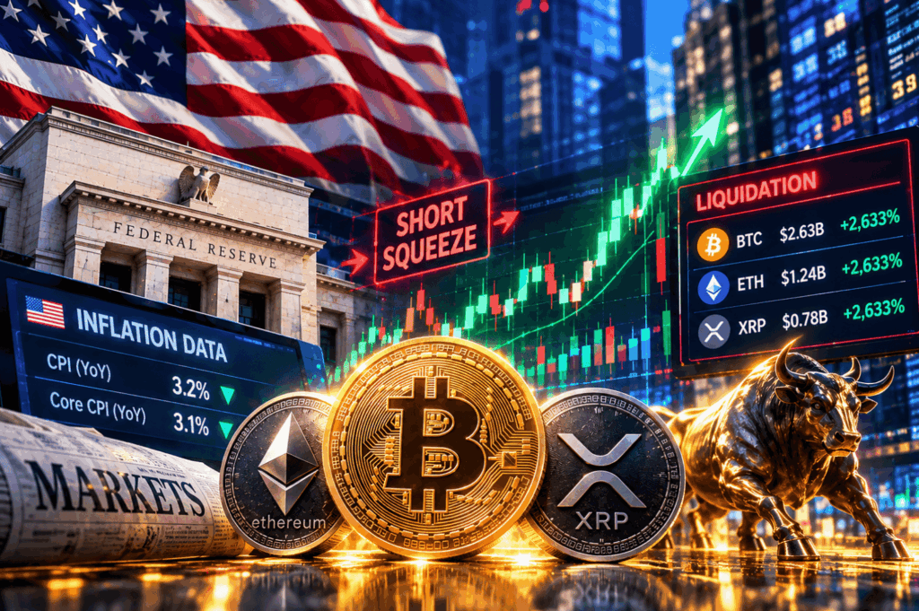 Likuidasi BTC, ETH & XRP - Blog Nanovest ilustrasi short squeeze kripto