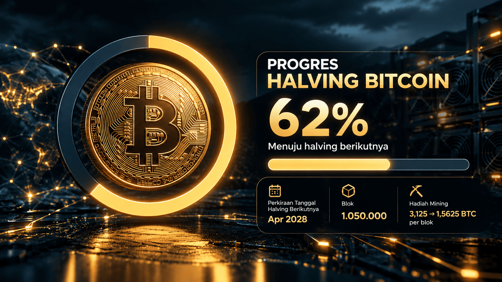 Berapa Persen Halving Bitcoin Berjalan Saat Ini